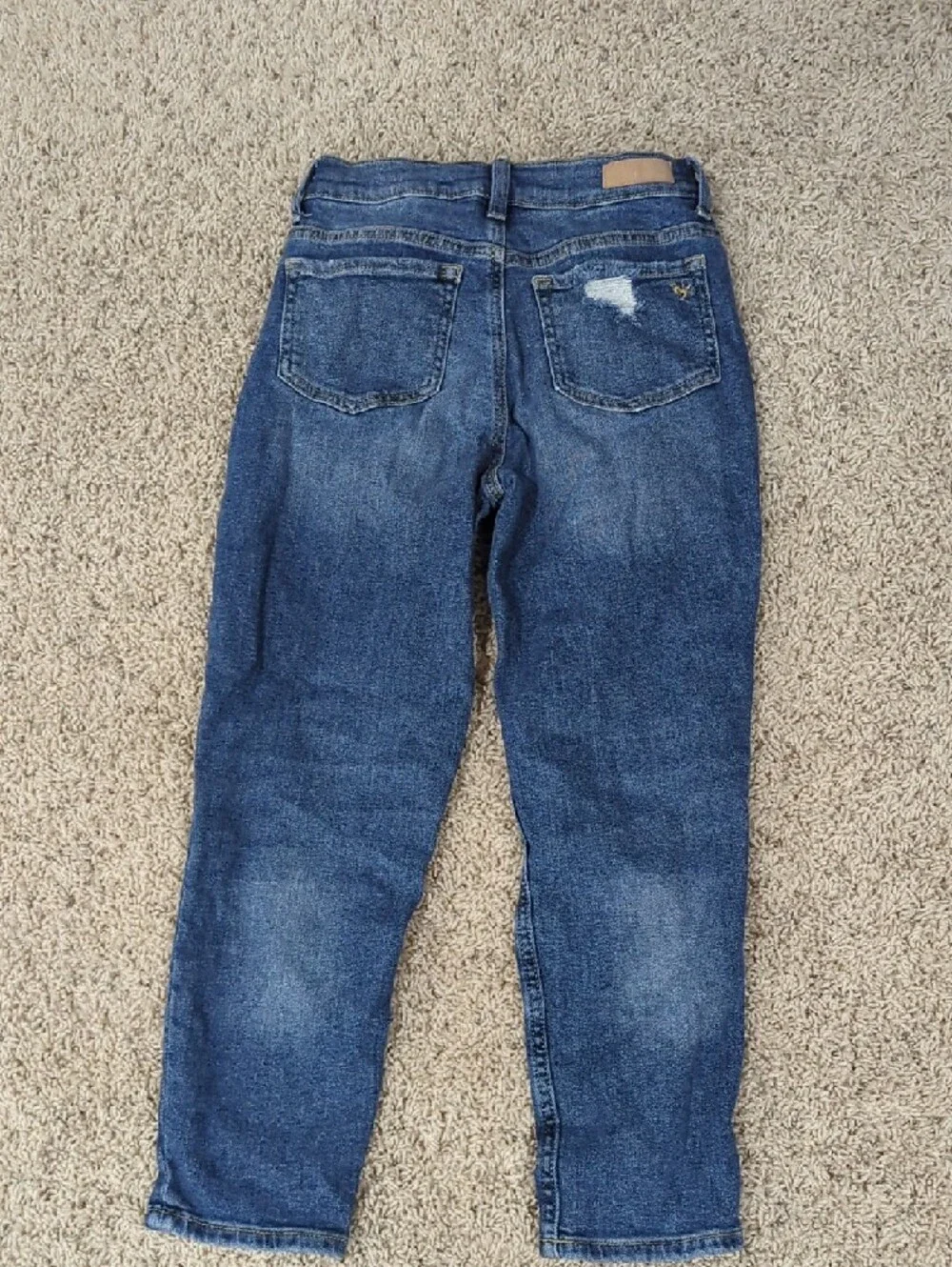 Justice Distressed Medium Blue Boyfriend Jeans